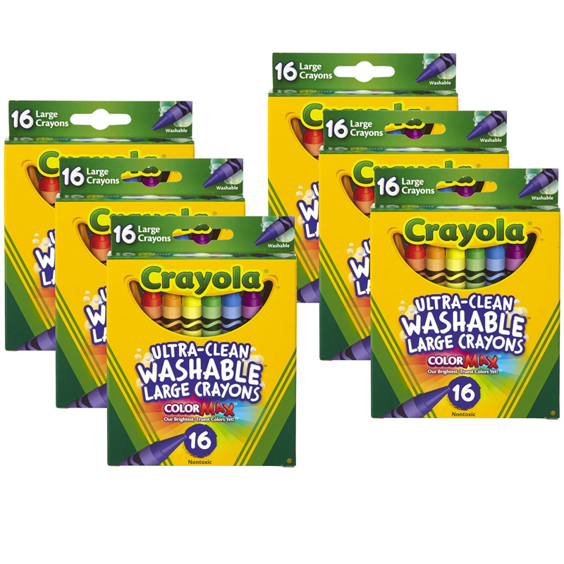 (6 Bx) Crayola Washable Crayons
