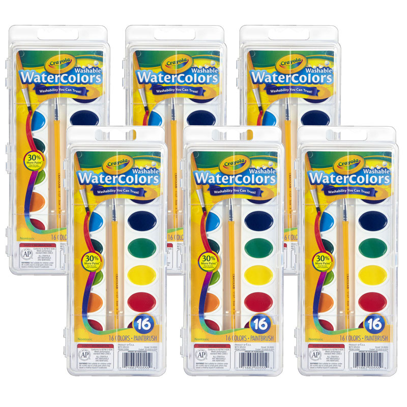 (6 Ea) Crayola Washable Watercolor