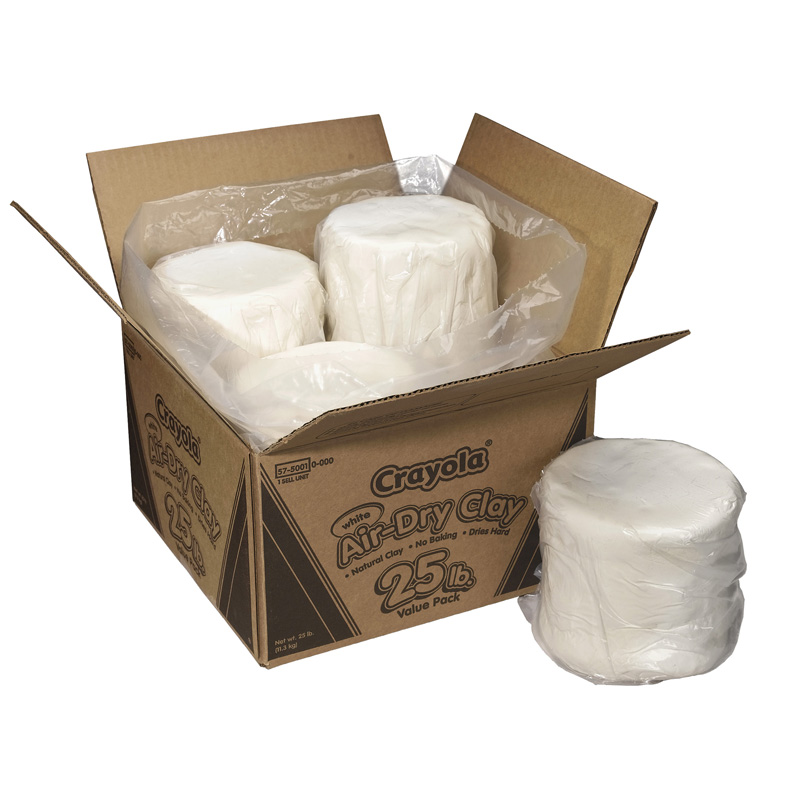 Crayola Air Dry Clay 25 Lb White Pk