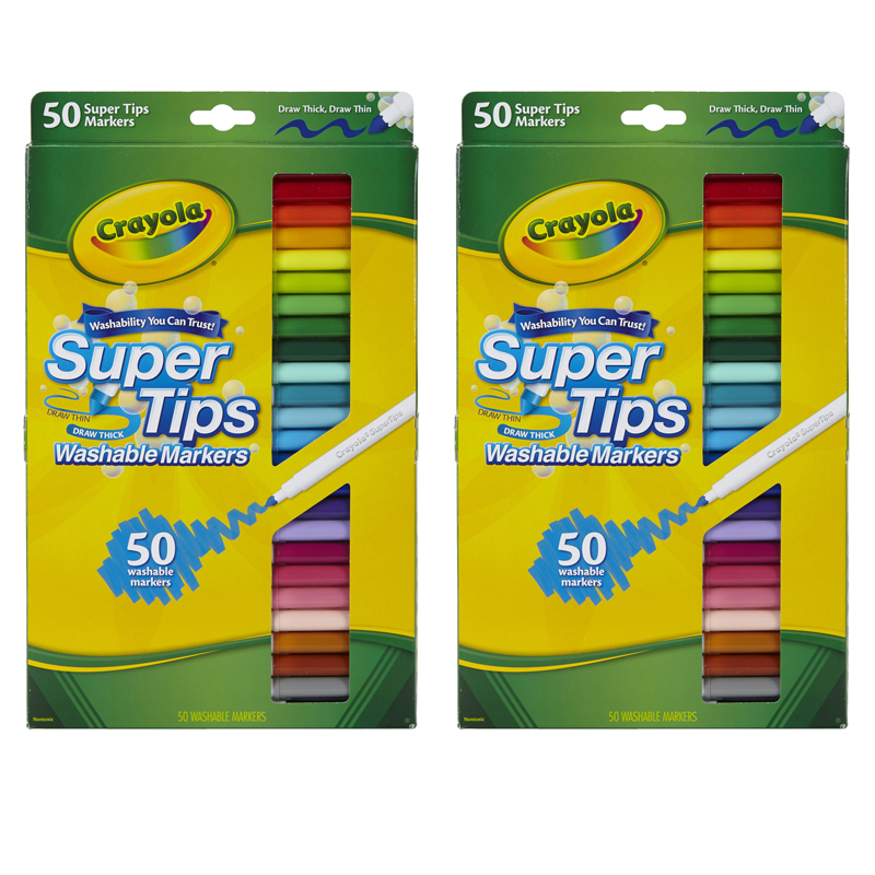 (2 Pk) Washable Markers 50ct Per Pk