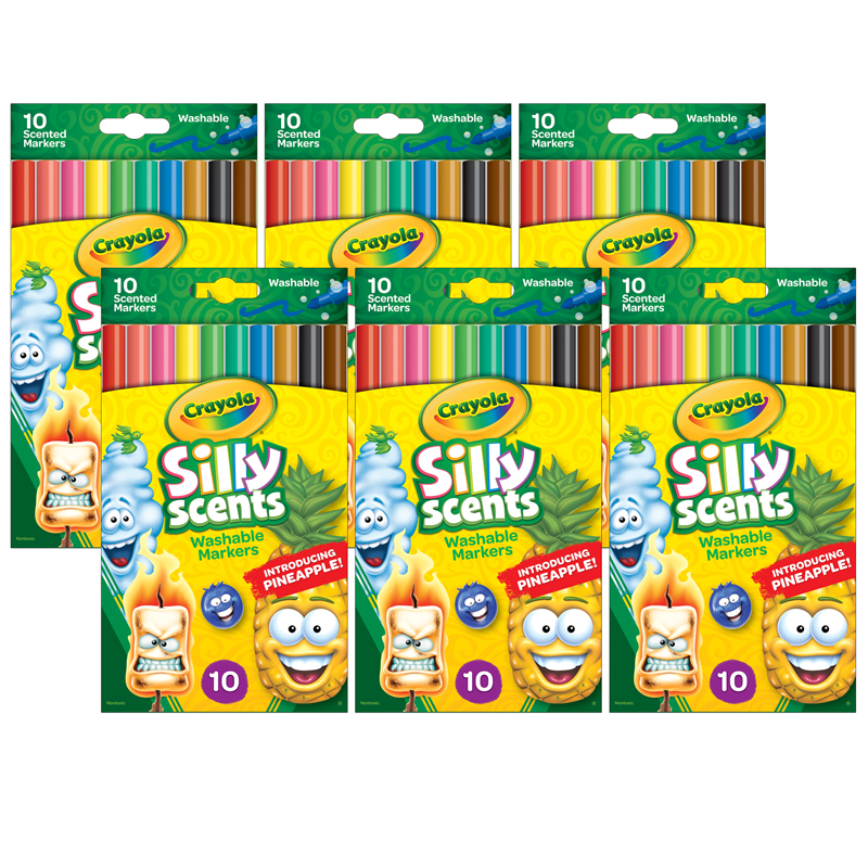 (6 Pk) Crayola Silly Scnt 10 Per Pk