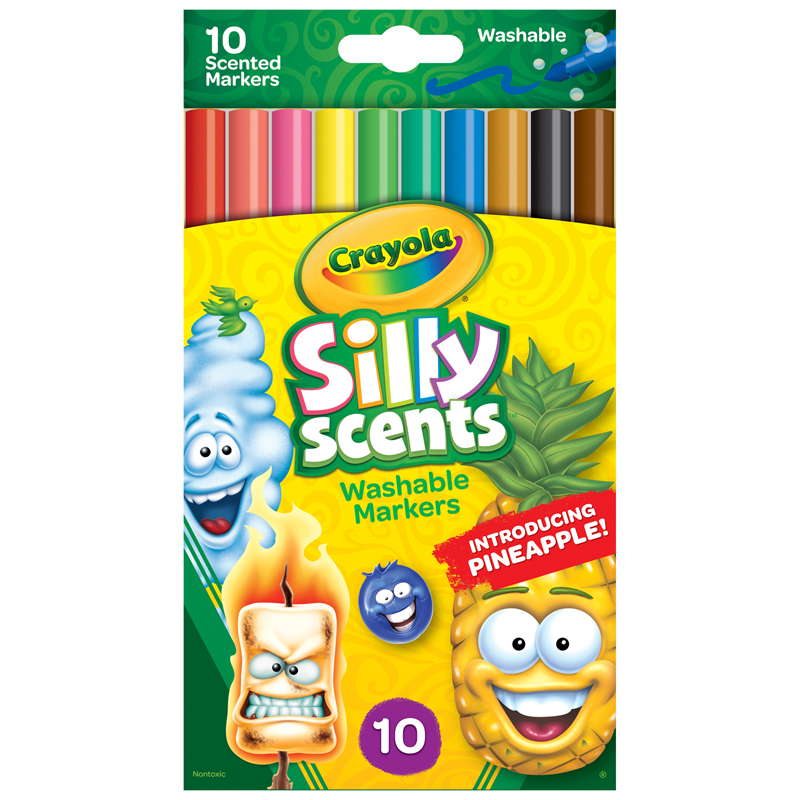 Crayola Silly Scnt 10pk Slim Marker