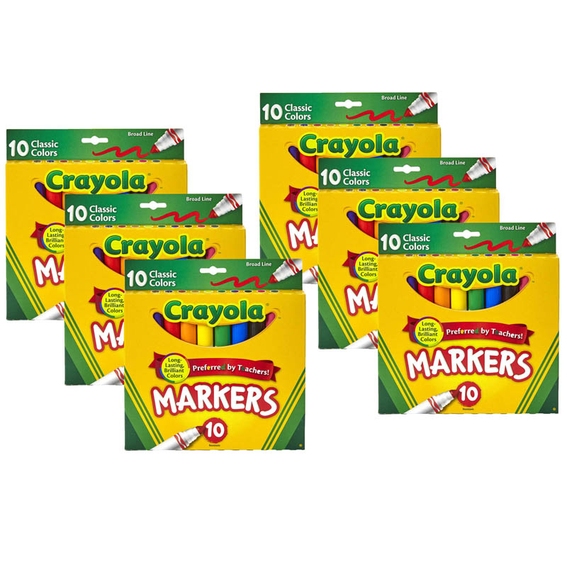 (6 Bx) Crayola Broad Line Markers