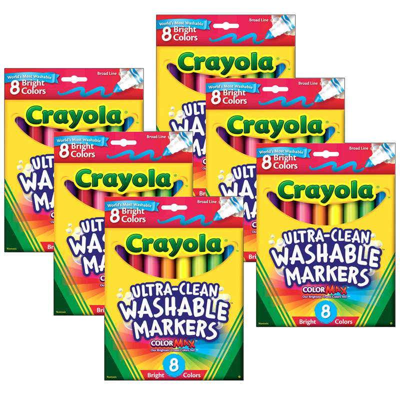 (6 Bx) Crayola Washable 8ct Per Bx