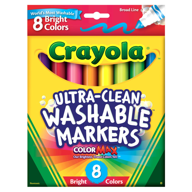 Crayola Washable 8ct Bright Colors