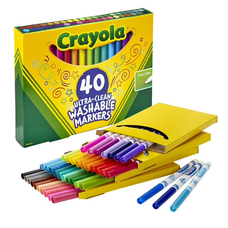 Crayola Wash Fine Line Marker 40pk