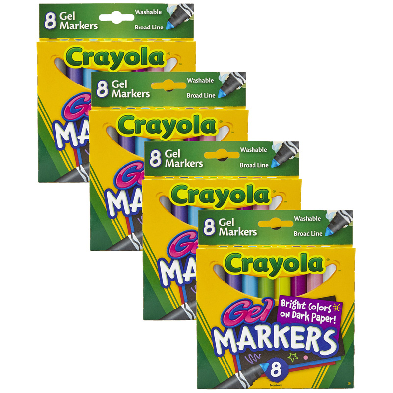 (4 Bx) Crayola 8ct Per Bx Gel Fx