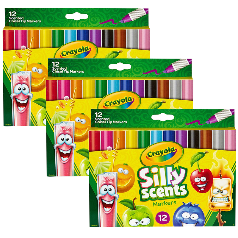 (3 Pk) Crayola Silly Scent 12per Pk