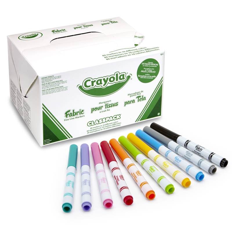 Crayola Fabric Marker 80ct 10 Color