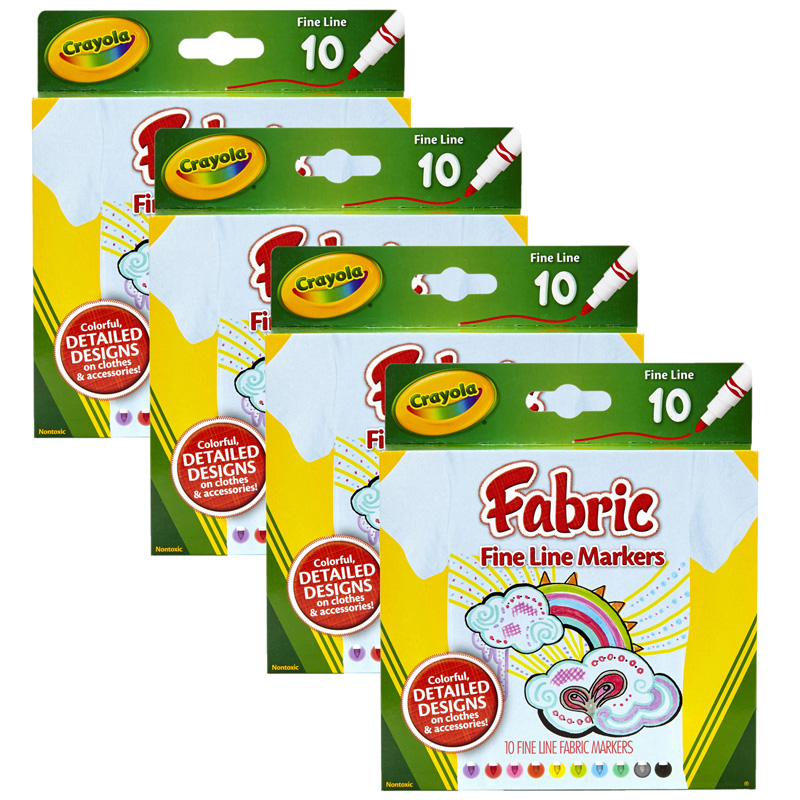 (4 Pk) Crayola Fine Line Fabric