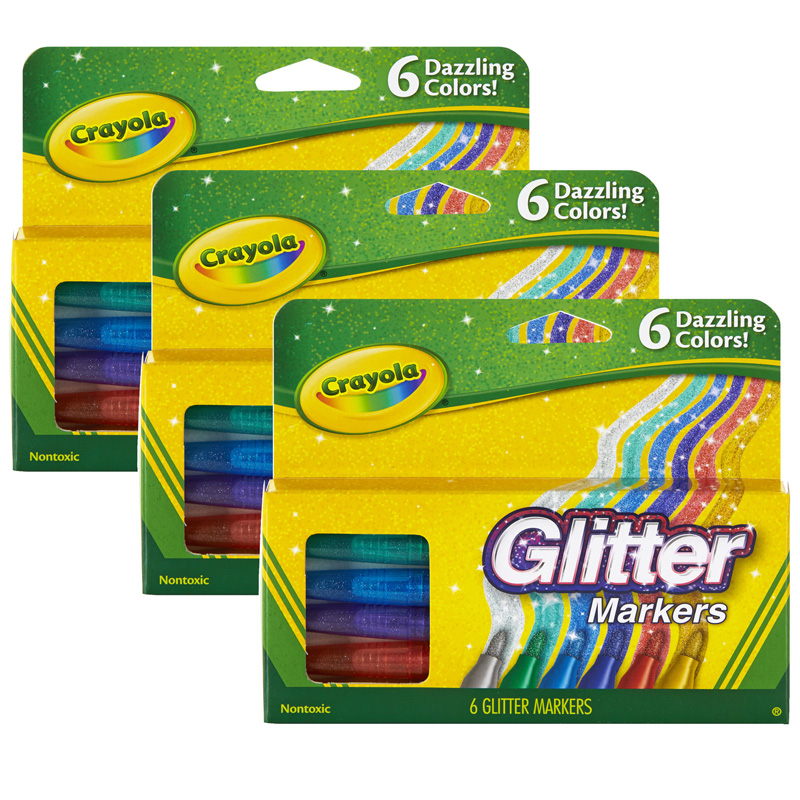 (3 Pk) Crayola Glitter Markers