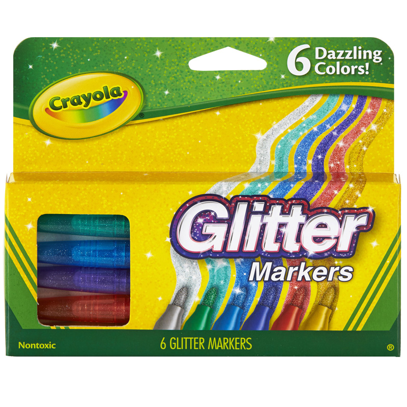 Crayola Glitter Markers 6 Colors