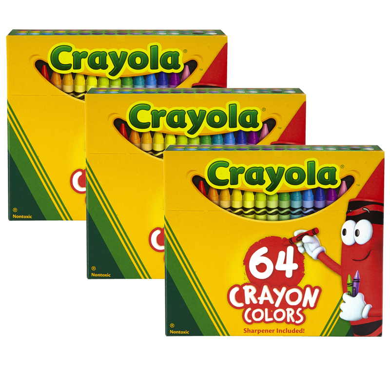 (3 Bx) Crayola Regular Size Crayon