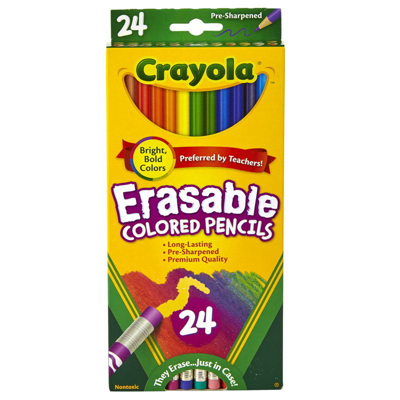 24 Ct Erasable Colored Pencils