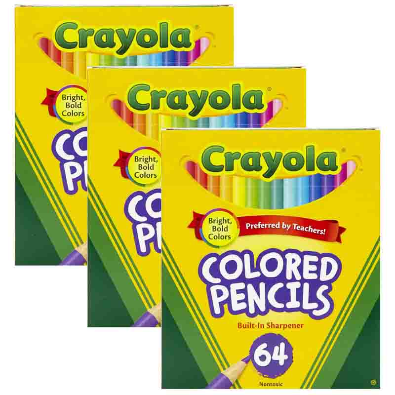 (3 Bx) Crayola Colored Pencils 64ct