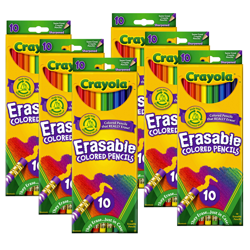 (6 Bx) Erasable Colored Pencils Set