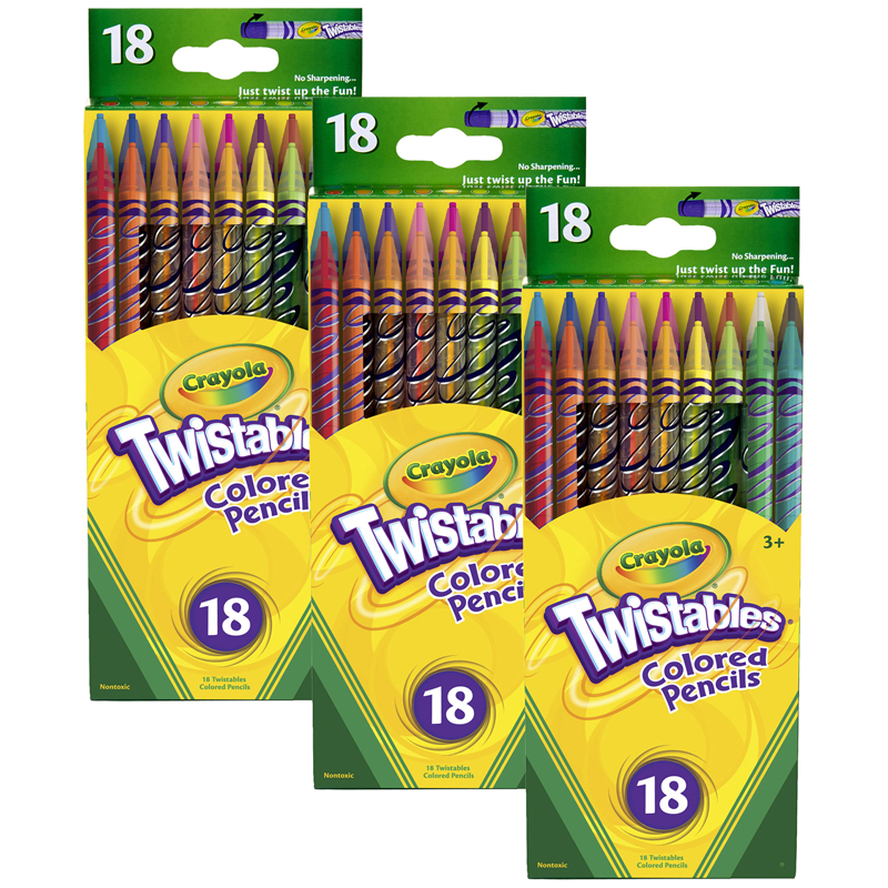 (3 Bx) Crayola Twistables 18ct Per