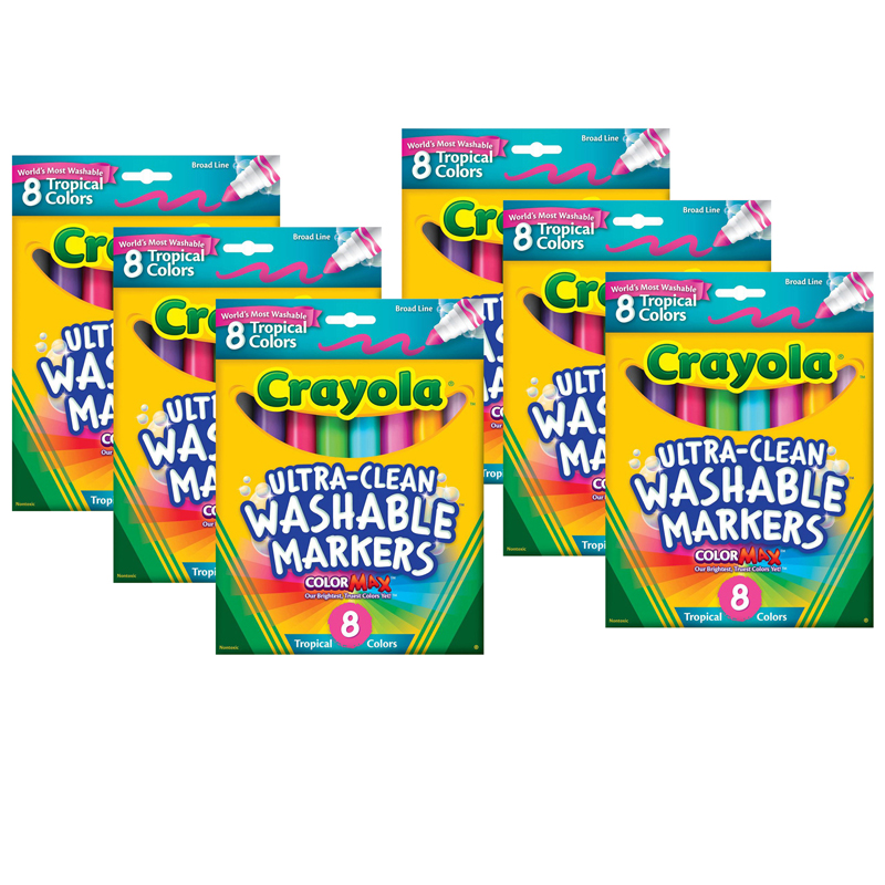 (6 Bx) Washable Markers 8ct Per Bx