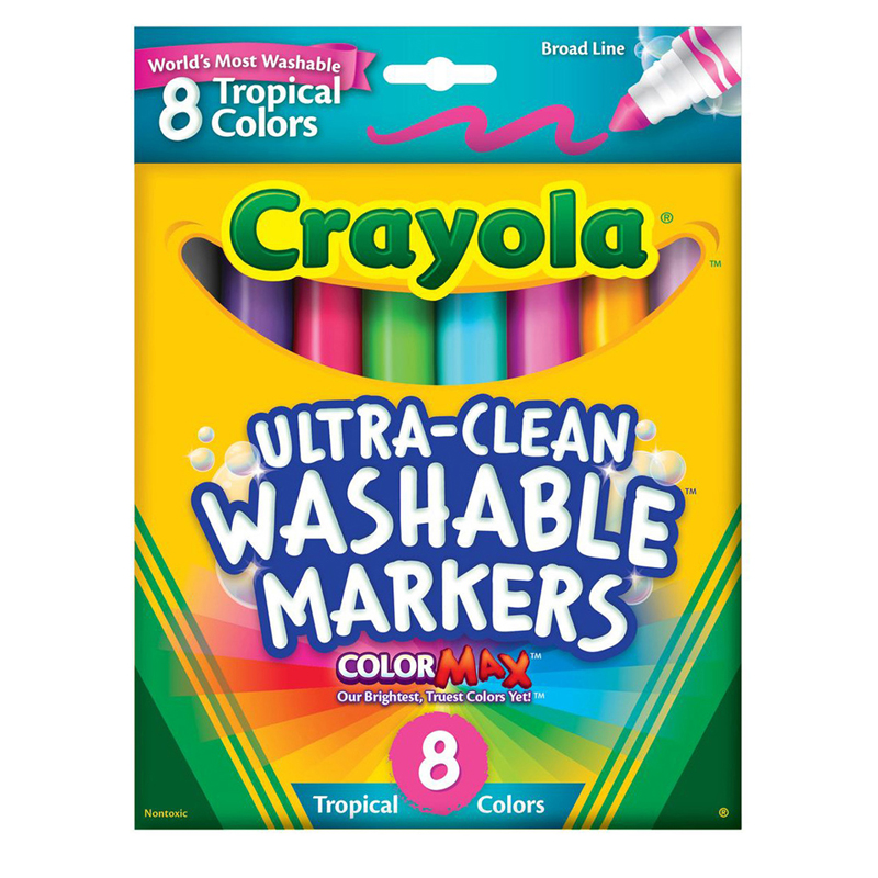 Washable Markers 8 Pk Tropical
