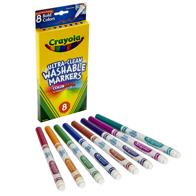 Washable Markers 8ct Bold Colors