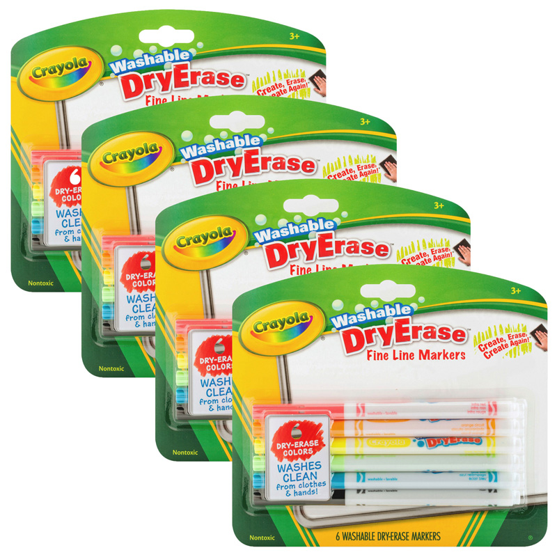 (4 Pk) Crayola Color Washable Dry