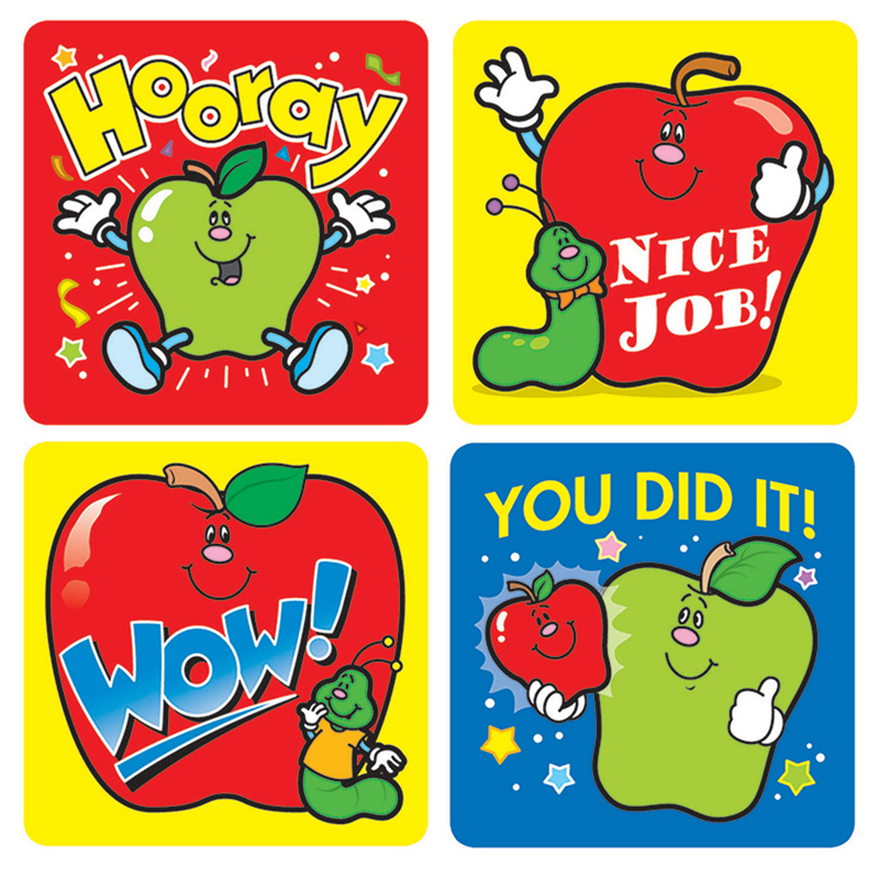 Stickers Apples 120/Pk Acid &