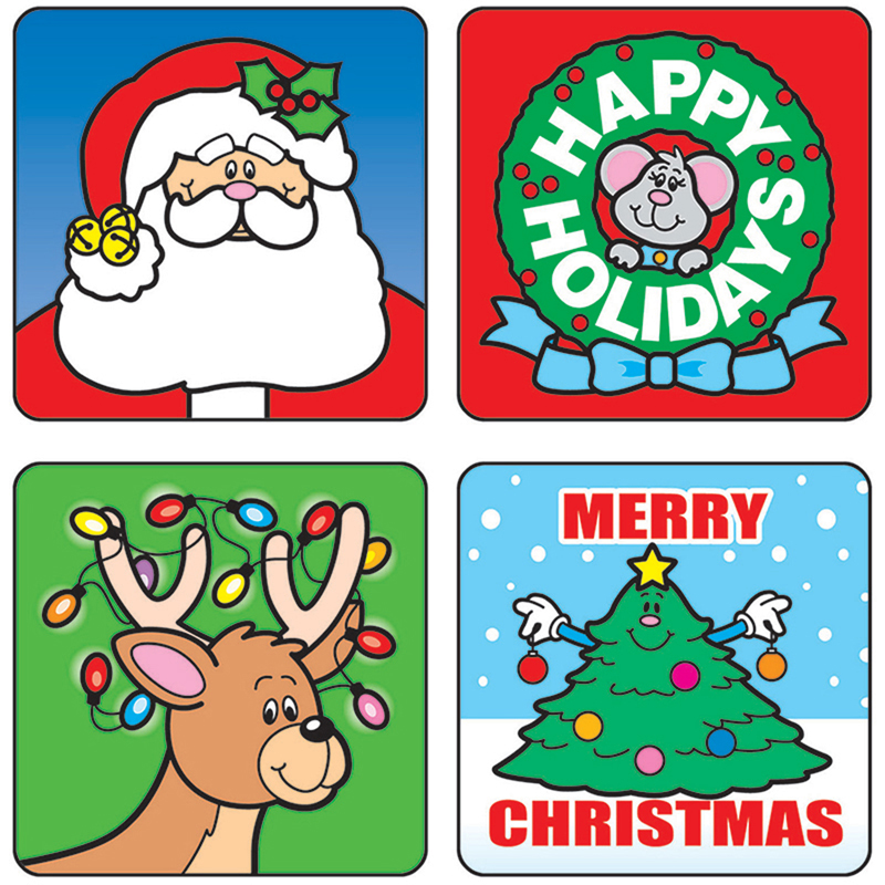 Stickers Christmas 120/Pk Acid &