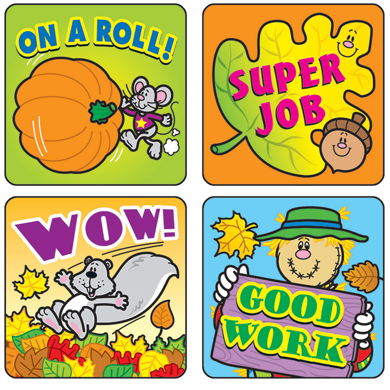 (12 Pk) Stickers Fall Fun 120 Per