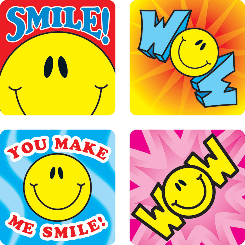 Stickers Smile Fun 120/Pk Acid &