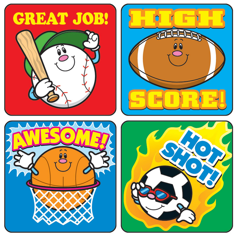 Stickers Sports 120/Pk Acid &