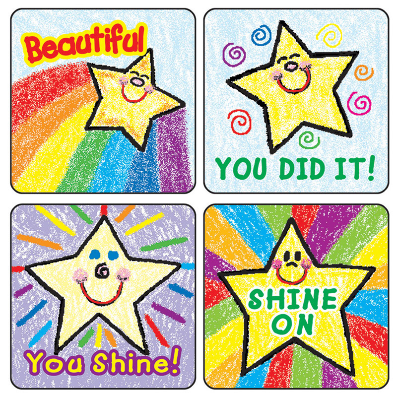 Stickers Stars Kid-Drawn 120/Pk