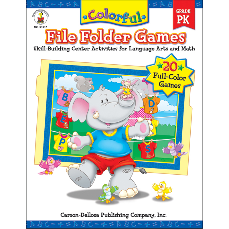 Colorful File Folder Games Gr-Pk