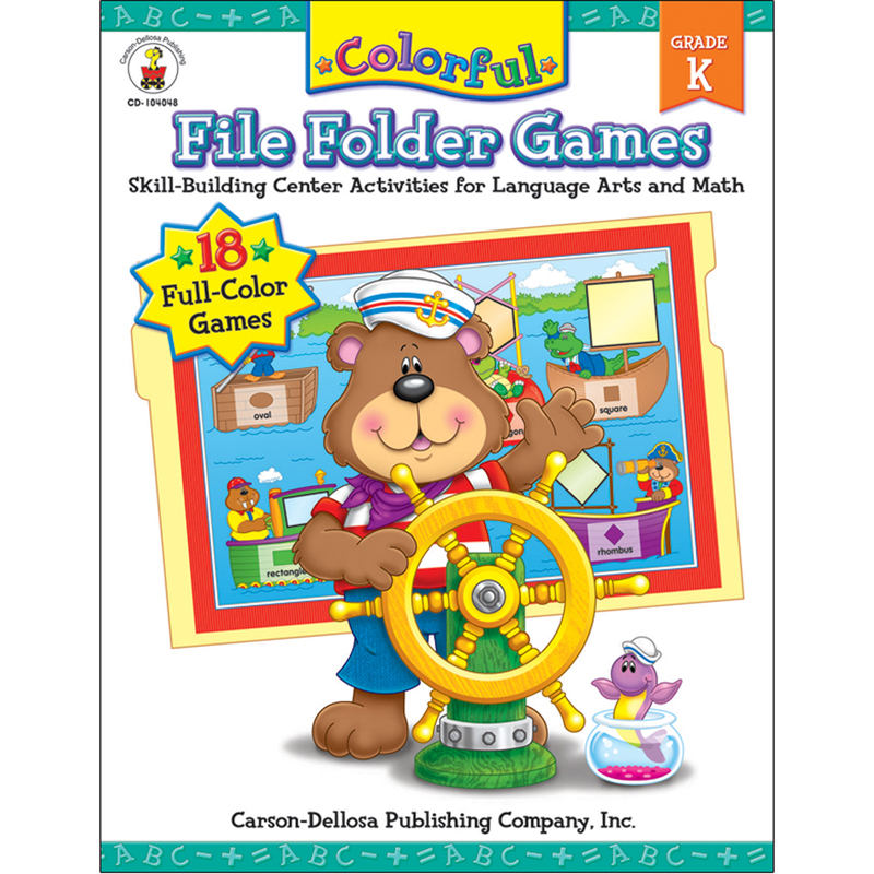 Colorful File Folder Games Gr K