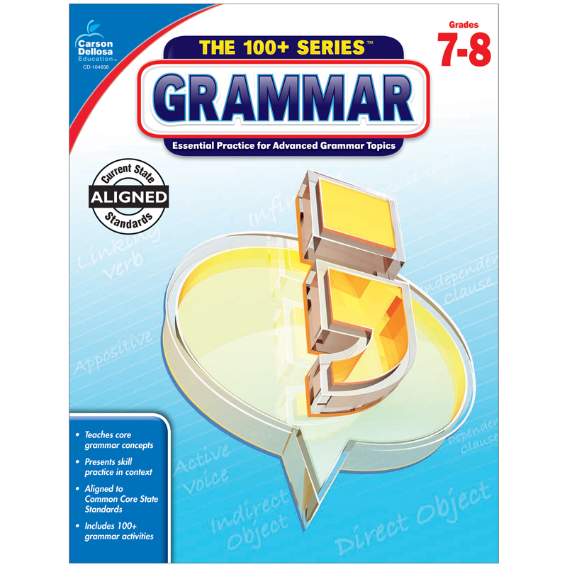 100 Plus Grammar Workbook Gr 7-8