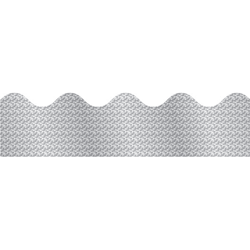 (6 Pk) Silver Sparkle Border