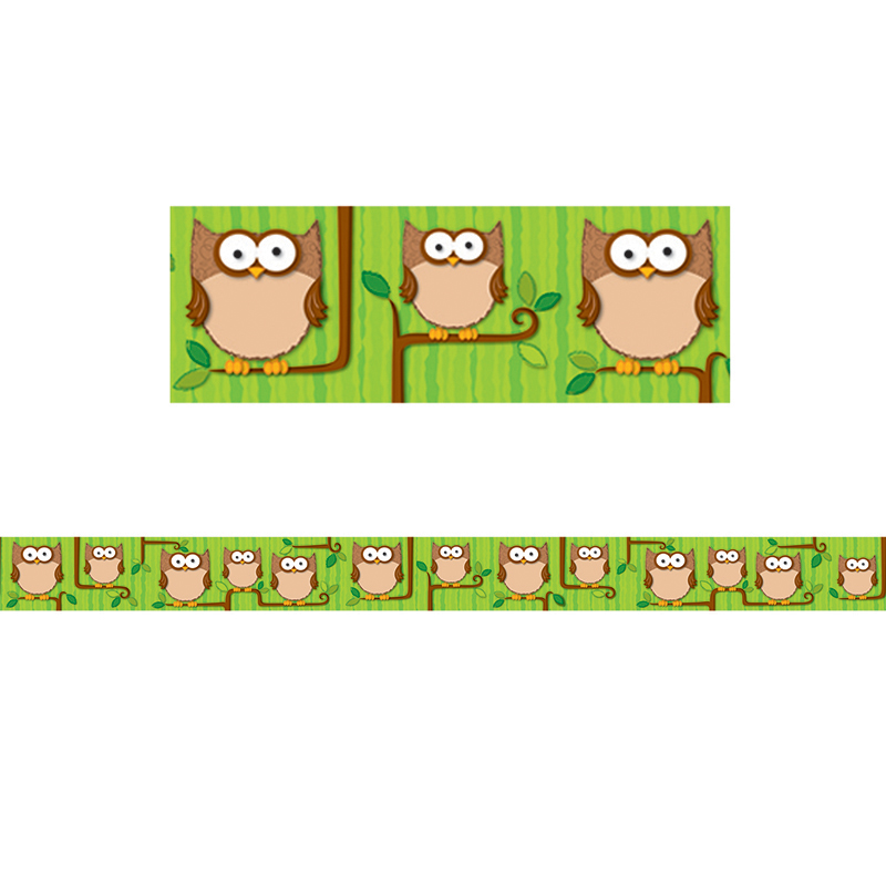 (6 Pk) Woodland Owls Border