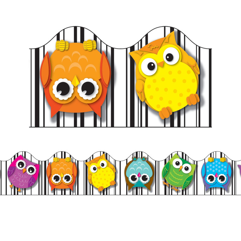 (6 Pk) Colorful Owls Strips