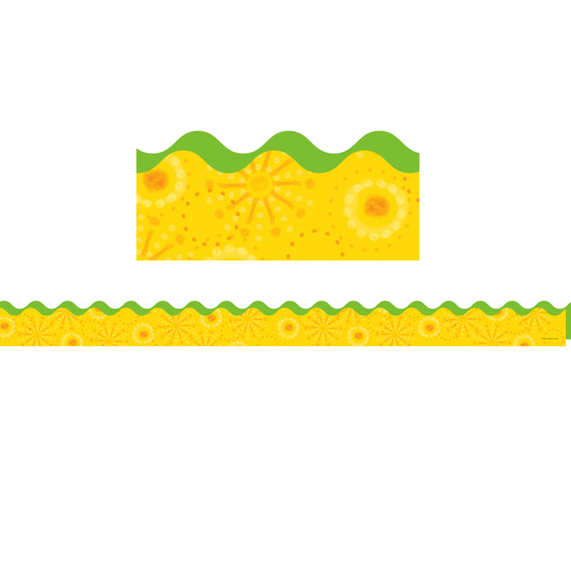 Lemon Lime Scalloped Border