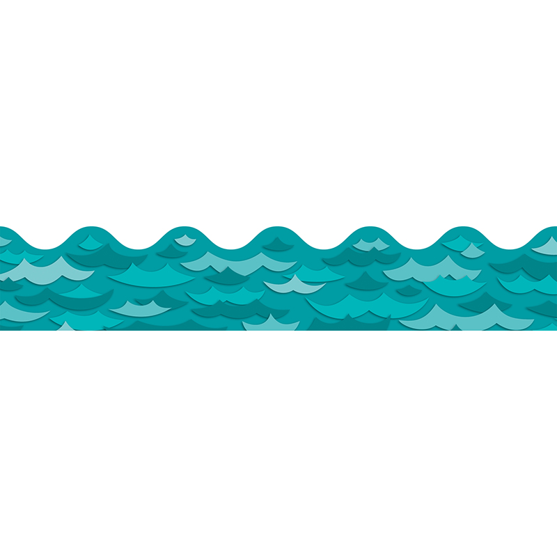 (6 Pk) Waves Scalloped Border