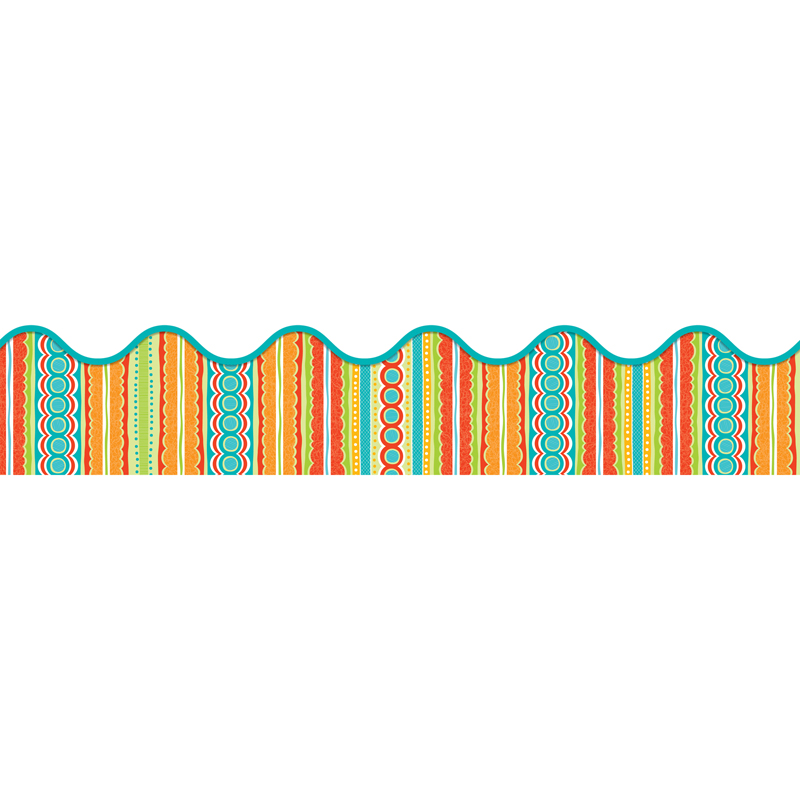 Tropical Twist Scalloped Border