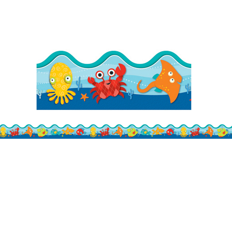 Seaside Splash Scalloped Border