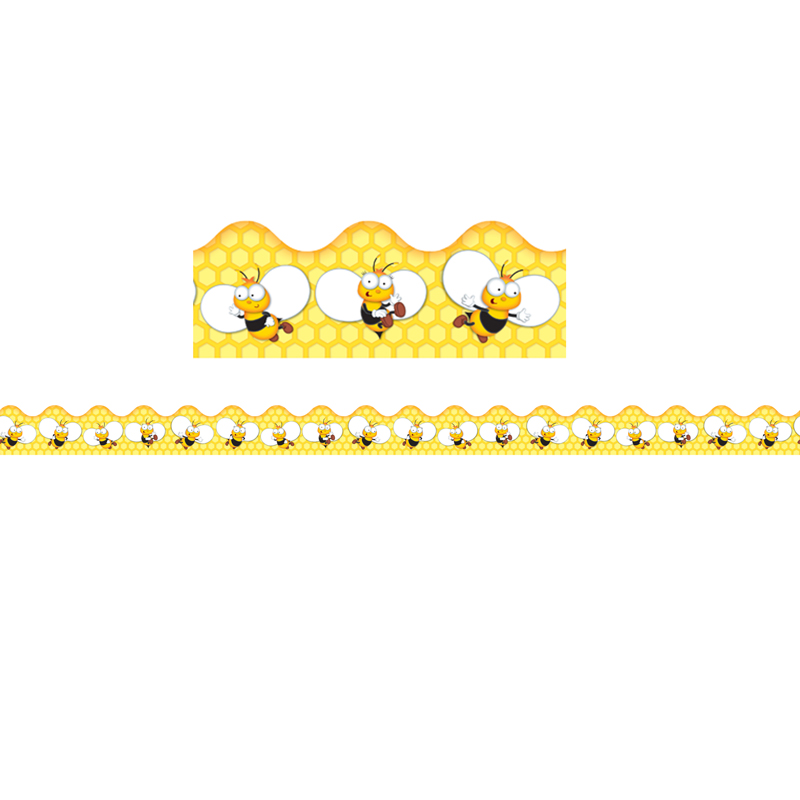 Buzz-Worthy Bees Scalloped Border