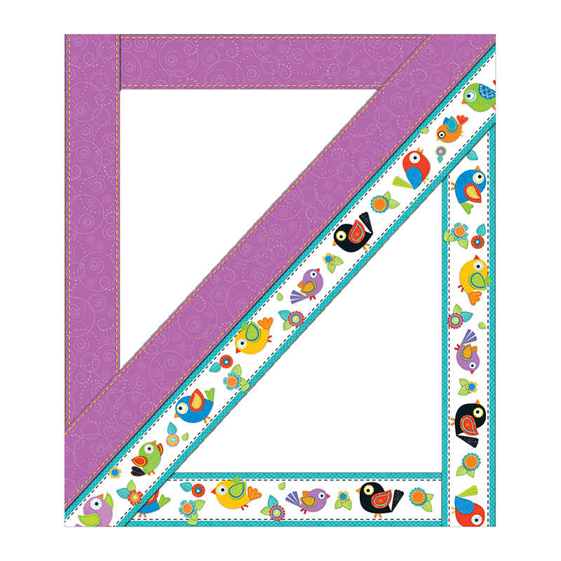 (6 Pk) Boho Birds Straight Border
