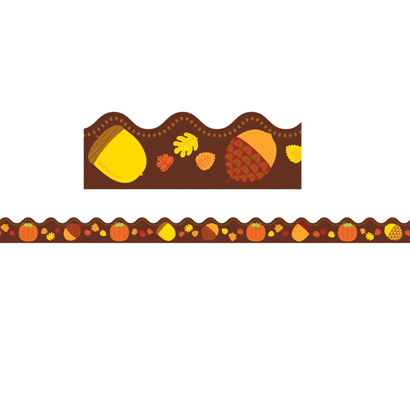 (6 Pk) Acorns & Pumpkins Scalloped