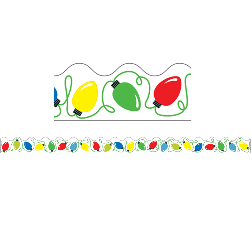 (6 Pk) Holiday Lights Scalloped