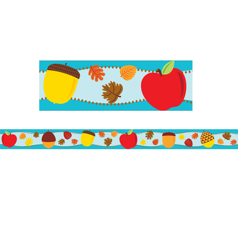 Apples & Acorns Straight Border