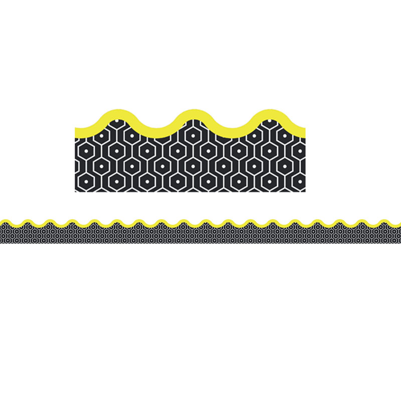 Hexagons Scalloped Border Gr Pk-8