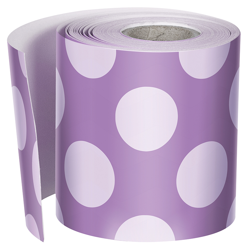 Purple W Polka Dots Str Borders