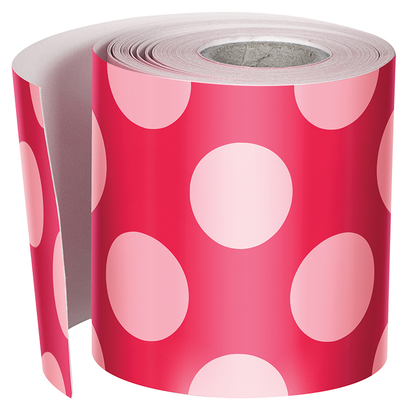 Red W Polka Dots Straight Borders