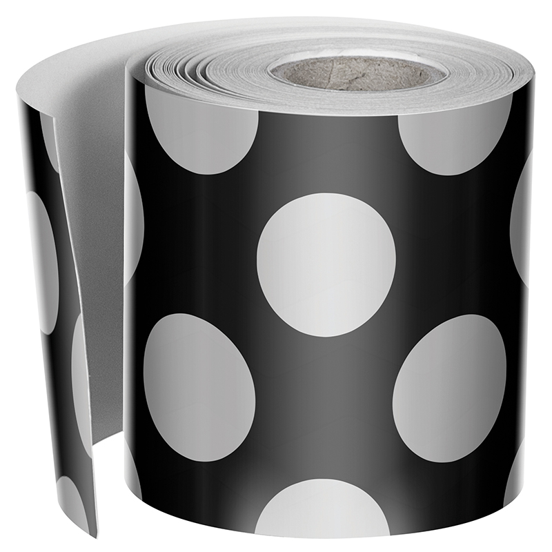 Black W Polka Dots Straight Borders